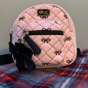 Light Pink Mini Betsey Johnson Backpack